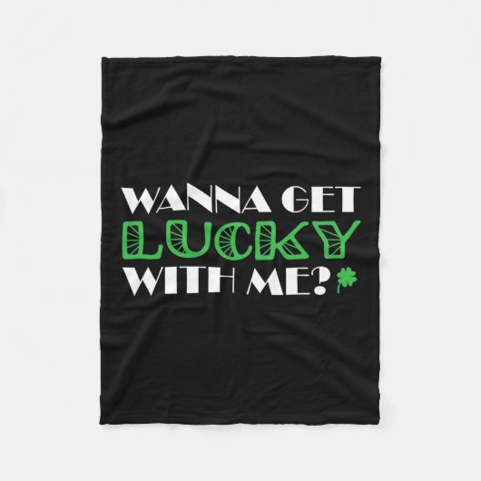 St. Patrick's Day wil geluk met mij Fleece Deken (Voorkant)
