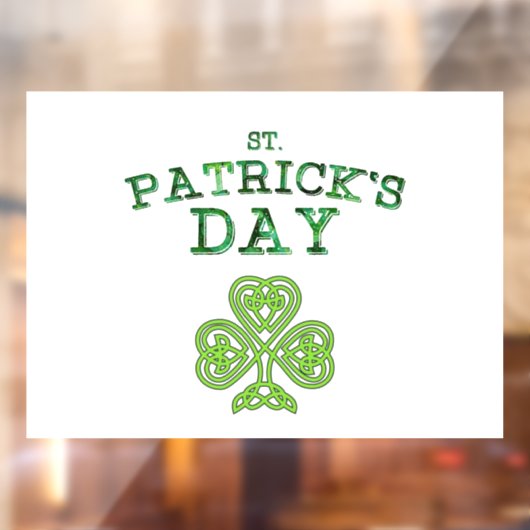 St. Patrick's Day Window Cling Raamsticker (Vel 2)