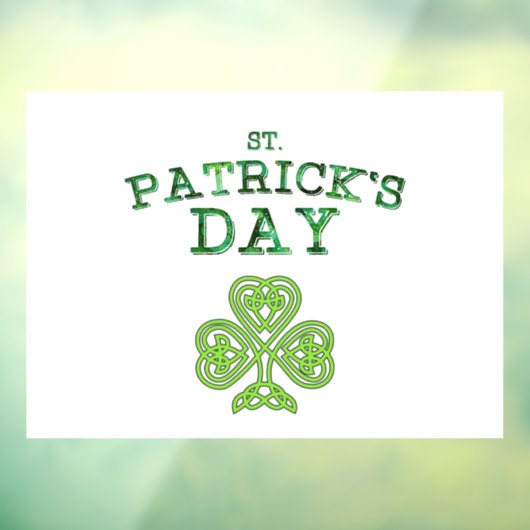 St. Patrick's Day Window Cling Raamsticker (Vel 3)