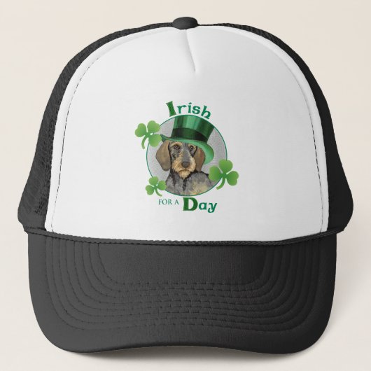 St. Patrick's Day Wirehaire Dachshund Trucker Pet (Voorkant)