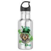 St. Patrick's Day Wirehaire Dachshund Waterfles (Voorkant)