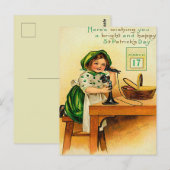 St. Patrick's Day Wishes Briefkaart (Voorkant / Achterkant)