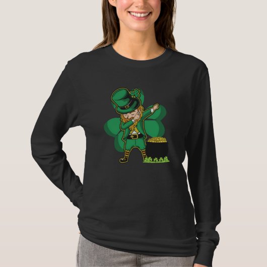 St Patrick's Day with Dabbing Leprechaun  1 T-shirt (Voorkant)