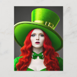 St. Patricks Day Woman Briefkaart