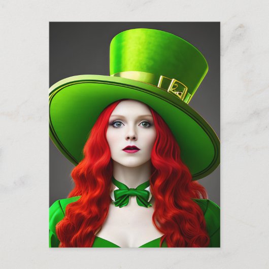 St. Patricks Day Woman Briefkaart (Voorkant)