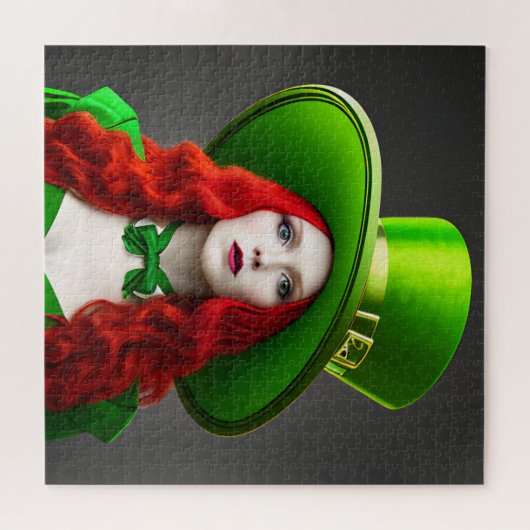 St. Patricks Day Woman Legpuzzel (Horizontaal)