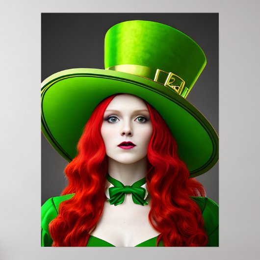 St. Patricks Day Woman Poster (Voorkant)