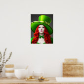 St. Patricks Day Woman Poster (Keuken)