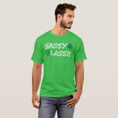 St Patricks Day Women Funny Sassy Lassie T-shirt (Voorkant volledig)