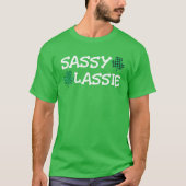 St Patricks Day Women Funny Sassy Lassie T-shirt (Voorkant)