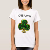 St. Patrick's Day Women's t shirt met Shamrock (Voorkant)
