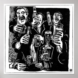 St Patrick's Day Woodblock Print