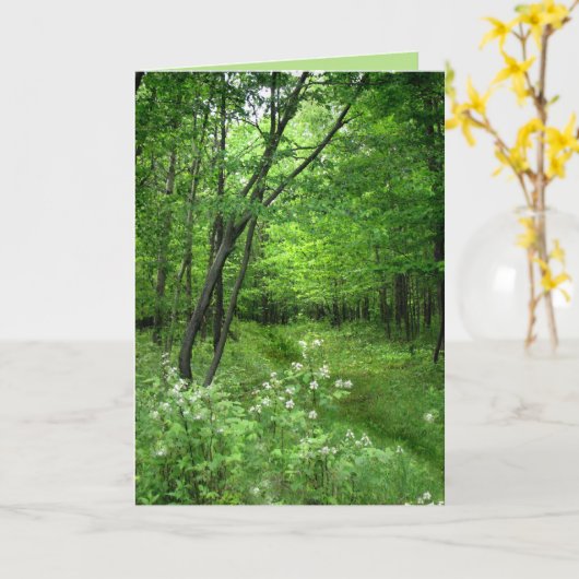 St. Patrick's Day: Woodland Path Kaart (Gele Bloem)
