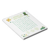 St. Patrick's Day Woordzoekraadsel Notitieblok (Schuin)