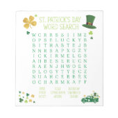 St. Patrick's Day Woordzoekraadsel Notitieblok (Voorkant)