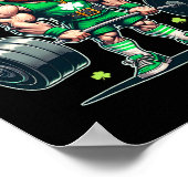 St Patricks Day Workout Krachttraining Saint Paddy Poster (Hoek)