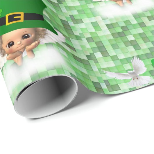 St. Patrick's Day Wrapping Paper Angel Cadeaupapier (Rol Hoek)