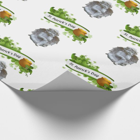 St. Patrick's Day Wrapping Paper Angel Cadeaupapier (Hoek)