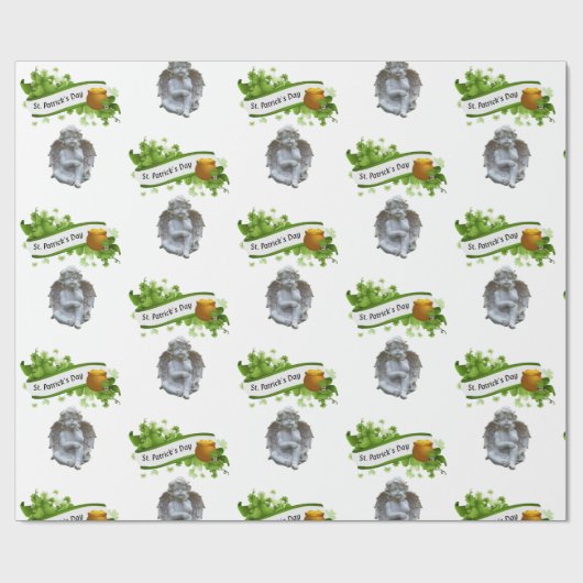 St. Patrick's Day Wrapping Paper Angel Cadeaupapier (Vlak)