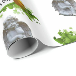 St. Patrick's Day Wrapping Paper Angel Cadeaupapier