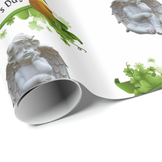 St. Patrick's Day Wrapping Paper Angel Cadeaupapier (Rol Hoek)