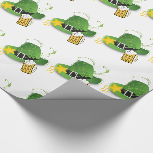 St. Patrick's Day Wrapping Paper Beer Cadeaupapier (Hoek)