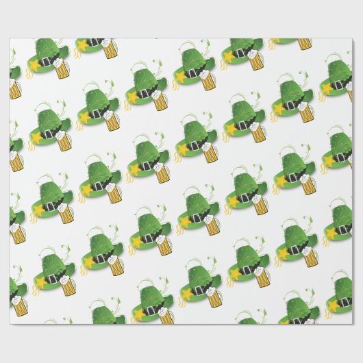 St. Patrick's Day Wrapping Paper Beer Cadeaupapier (Vlak)