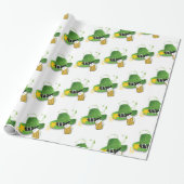St. Patrick's Day Wrapping Paper Beer Cadeaupapier (Uitgerold)