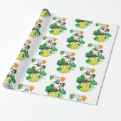 St. Patrick's Day Wrapping Paper Beer Cadeaupapier (Uitgerold)