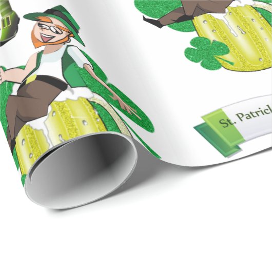 St. Patrick's Day Wrapping Paper Beer Cadeaupapier (Rol Hoek)