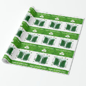 St. Patrick's Day Wrapping Paper Beer Cadeaupapier (Uitgerold)