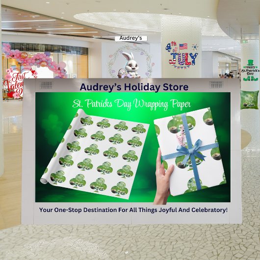 St Patrick's Day Wrapping Paper Cadeaupapier