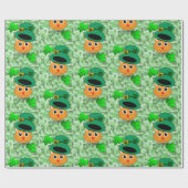 St. Patrick's Day Wrapping Paper Cat Cadeaupapier (Vlak)