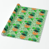 St. Patrick's Day Wrapping Paper Cat Cadeaupapier (Uitgerold)
