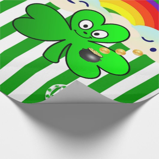 St. Patrick's Day Wrapping Paper Clover Cadeaupapier (Hoek)