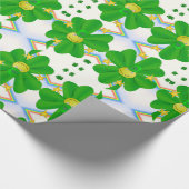 St. Patrick's Day Wrapping Paper Clover Cadeaupapier (Hoek)