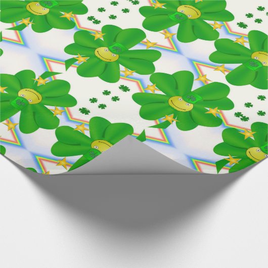 St. Patrick's Day Wrapping Paper Clover Cadeaupapier (Hoek)