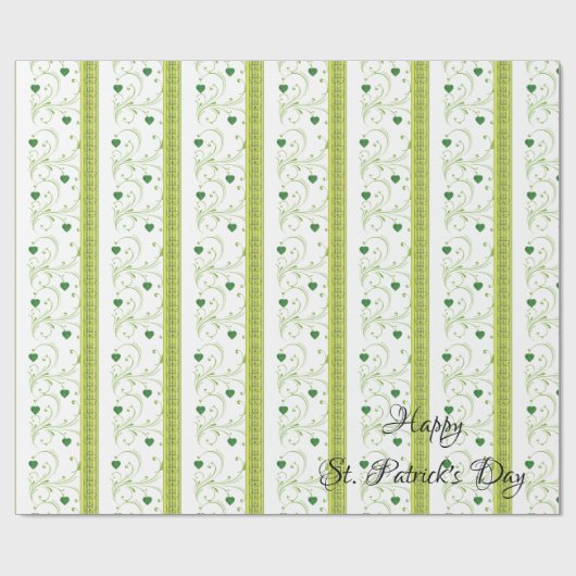 St. Patrick's Day Wrapping Paper Clover Cadeaupapier (Vlak)