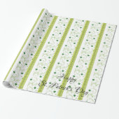 St. Patrick's Day Wrapping Paper Clover Cadeaupapier (Uitgerold)