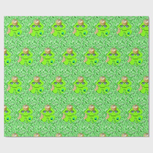 St. Patrick's Day Wrapping Paper Clover Cadeaupapier (Vlak)