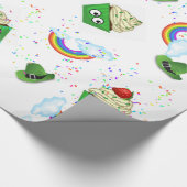 St. Patrick's Day Wrapping Paper Cupcake Rainbow Cadeaupapier (Hoek)