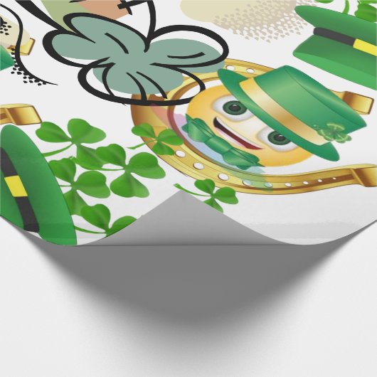 St. Patrick's Day Wrapping Paper Hoefijzer Cadeaupapier (Hoek)
