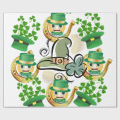 St. Patrick's Day Wrapping Paper Hoefijzer Cadeaupapier (Vlak)