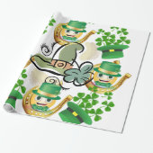 St. Patrick's Day Wrapping Paper Hoefijzer Cadeaupapier (Uitgerold)