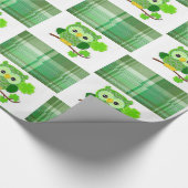 St. Patrick's Day Wrapping Paper Owl Cadeaupapier (Hoek)