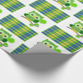 St. Patrick's Day Wrapping Paper Owl Cadeaupapier (Hoek)
