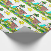 St. Patrick's Day Wrapping Paper Penguin Cadeaupapier (Hoek)