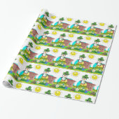 St. Patrick's Day Wrapping Paper Penguin Cadeaupapier (Uitgerold)