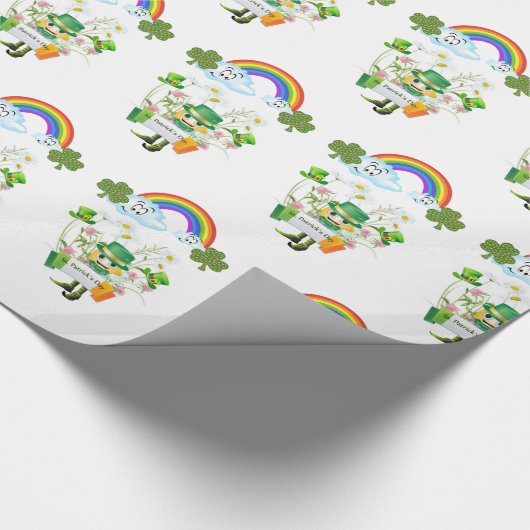 St. Patrick's Day Wrapping Paper Rainbow Cadeaupapier (Hoek)