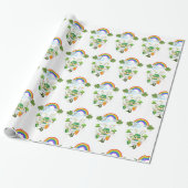 St. Patrick's Day Wrapping Paper Rainbow Cadeaupapier (Uitgerold)